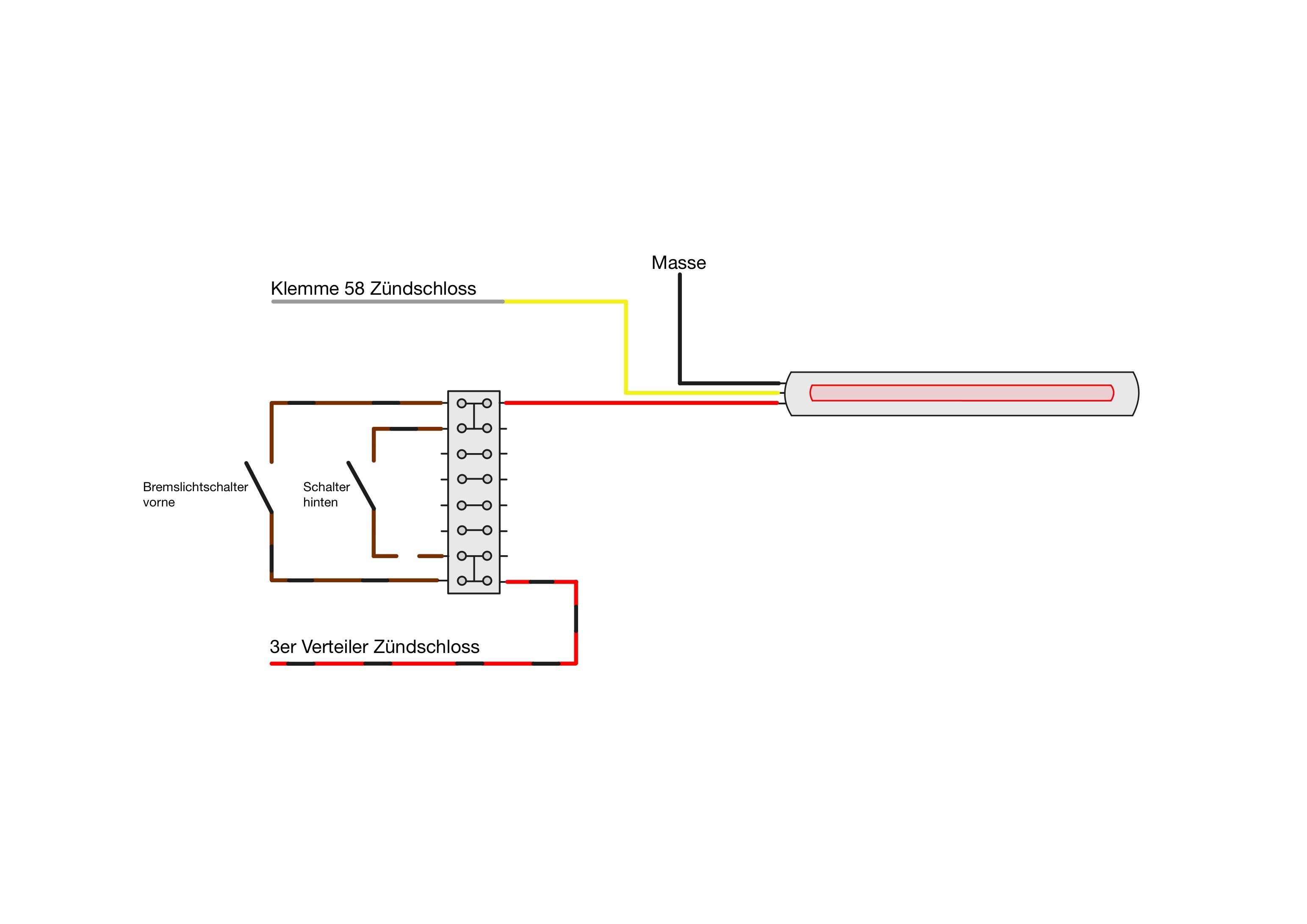 Simson Aufbockgriff mit Rück- und Bremslicht - groß