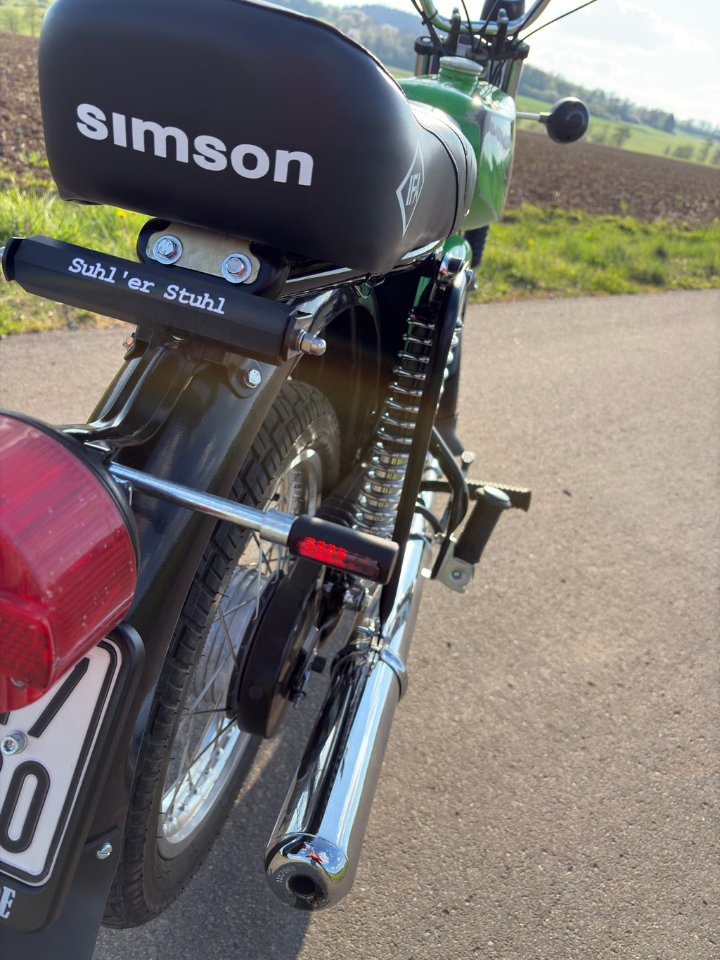 Simson 3in1 Blinker, Rück- und Bremslicht (LED) f. originale Aufnahme - eintragungsfrei!